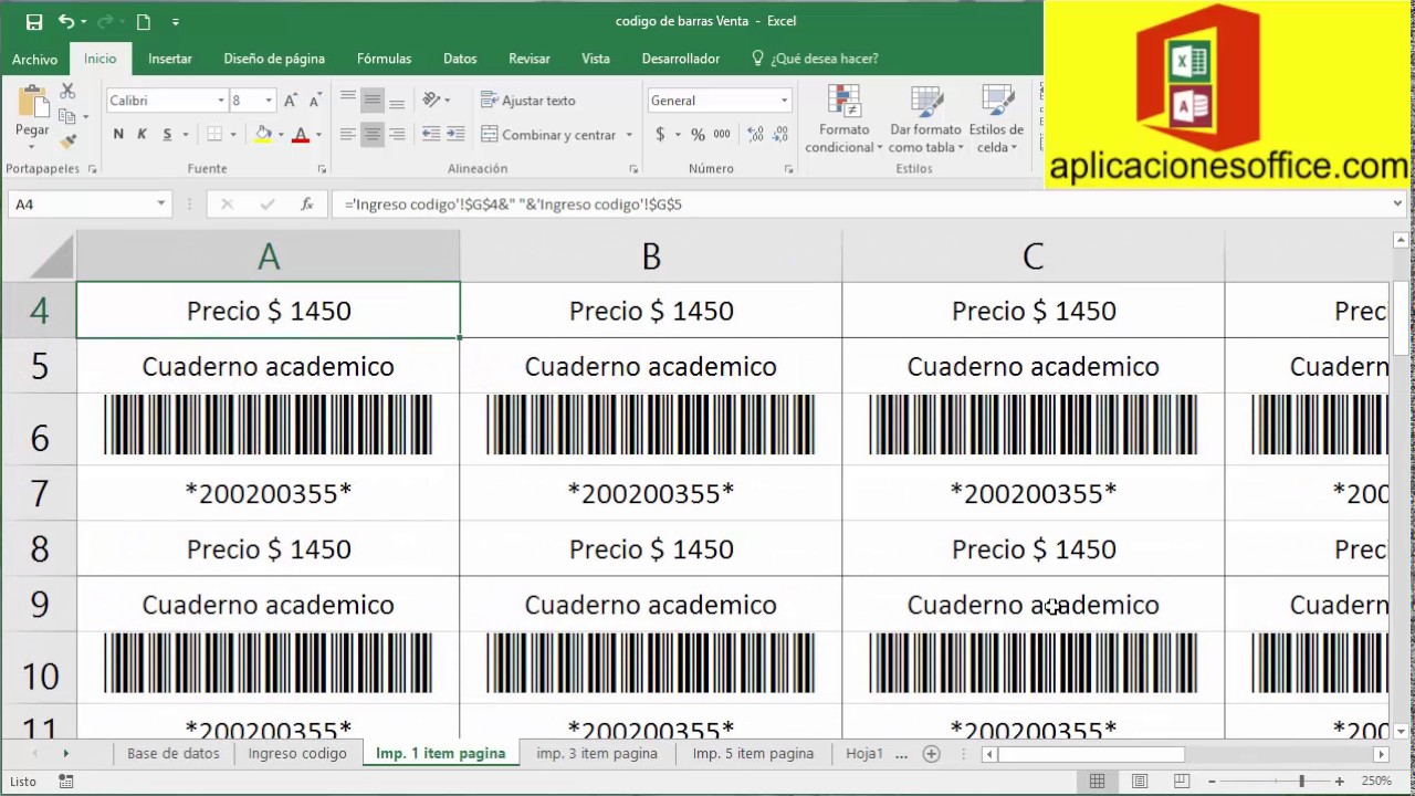 Cómo hacer un código de barras en Excel Descubre el método fácil y rápido para generar códigos